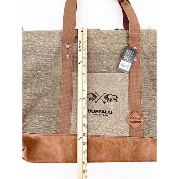 Buffalo David Bitton Messenger Weekender Travel Bag Canvas Cross Body NWT $139 - Picture 14 of 16